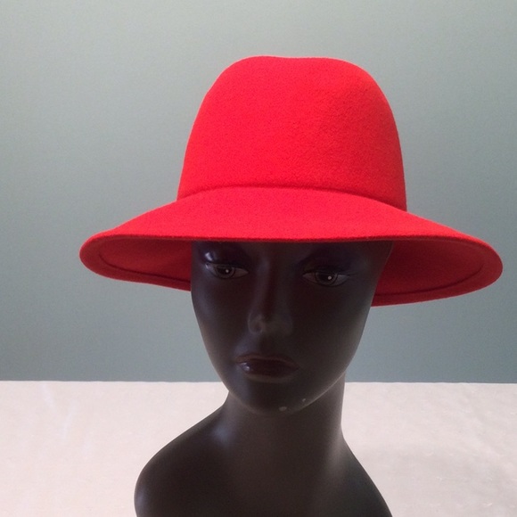 Made in U.S.A. Peach felt 100% Wool Hat Vintage - Picture 1 of 4